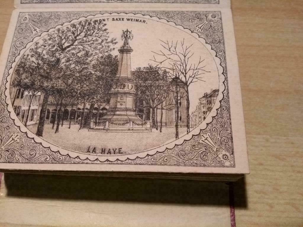 39 / Den Haag Monte Saxe Weimar  kleine Litho 1875 zeldzaam, Ophalen of Verzenden