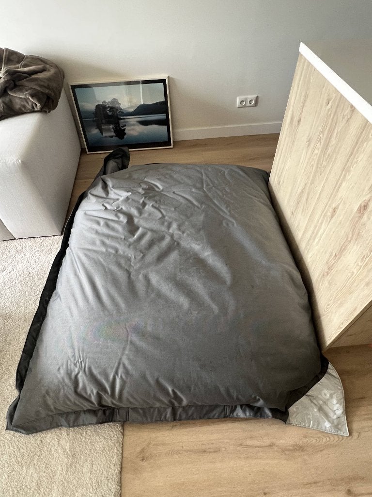 Grote SIT ON IT zitzak / beanbag antraciet – 160  140 cm, Ophalen, Gebruikt, Grijs, Zitzak