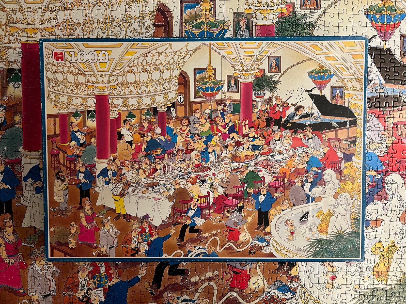 Jan van Haasteren De Bruiloft 1000 stukjes legpuzzel, Ophalen, 500 t/m 1500 stukjes, Gebruikt, Legpuzzel