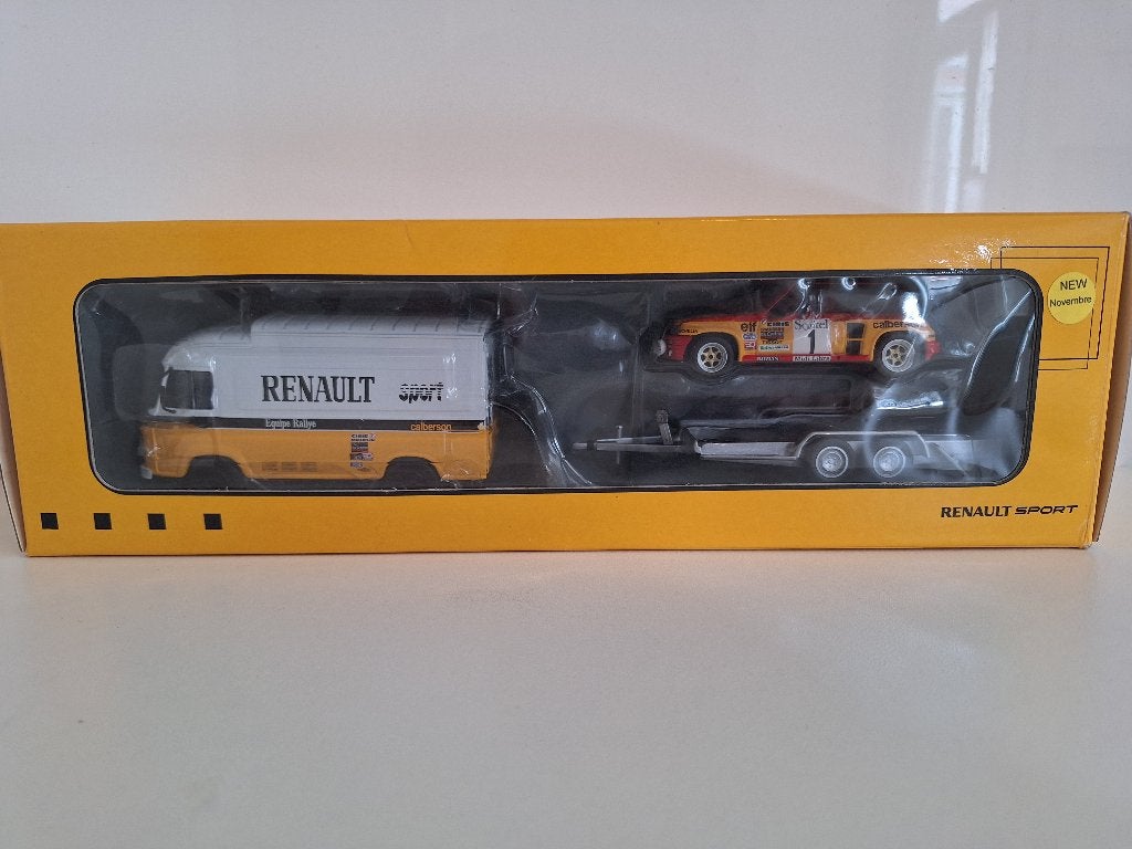 Set Renault 5 Turbo Saviem Aanhanger Ixo 1/43 Dealer Edition, Ophalen of Verzenden, Nieuw, Auto, Overige merken