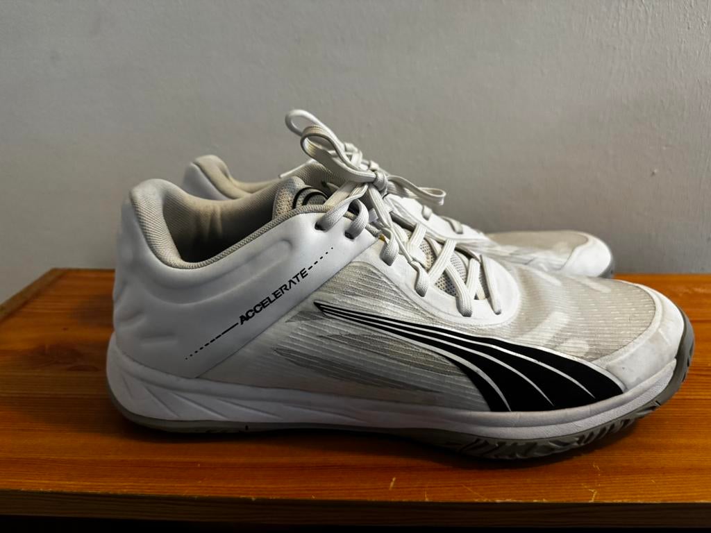 Witte Puma zaalschoenen heren., Kleding | Heren, Schoenen, Ophalen of Verzenden, Zo goed als nieuw, Wit