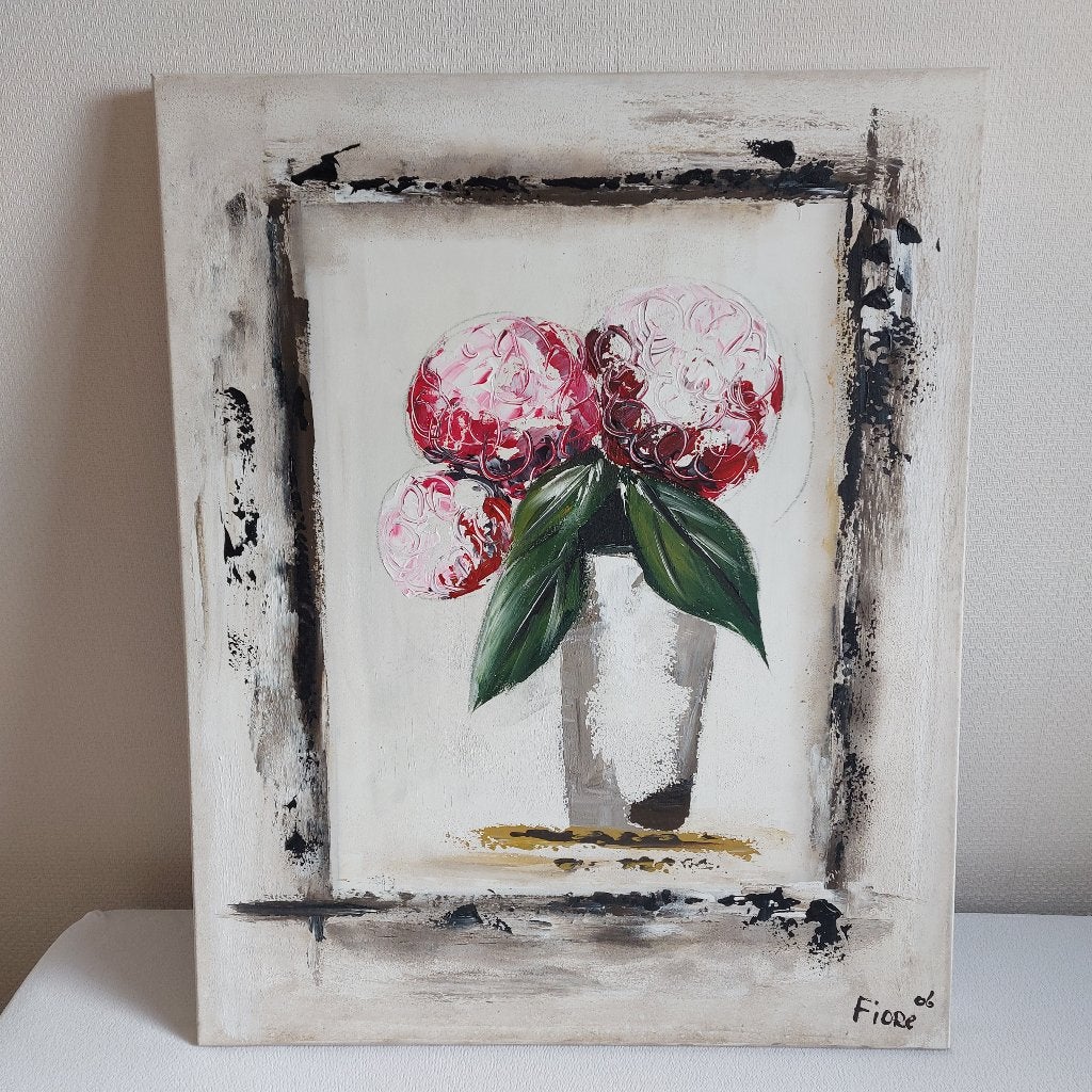 Schilderij met bloemen, Ophalen, Gebruikt, Oorspronkelijke maker, Schilderij