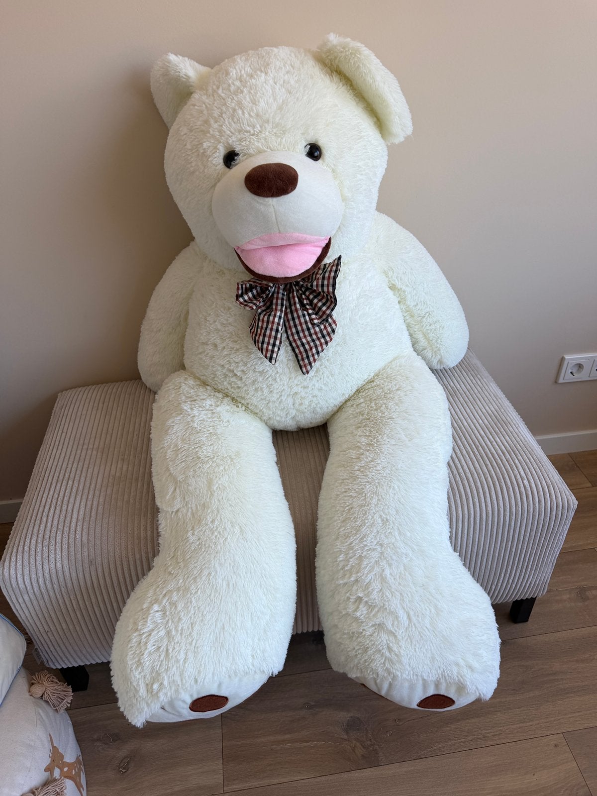 Knuffel Dear Bear Amigo White 130cm / XL Knuffelbeer, Ophalen, Zo goed als nieuw, Beer
