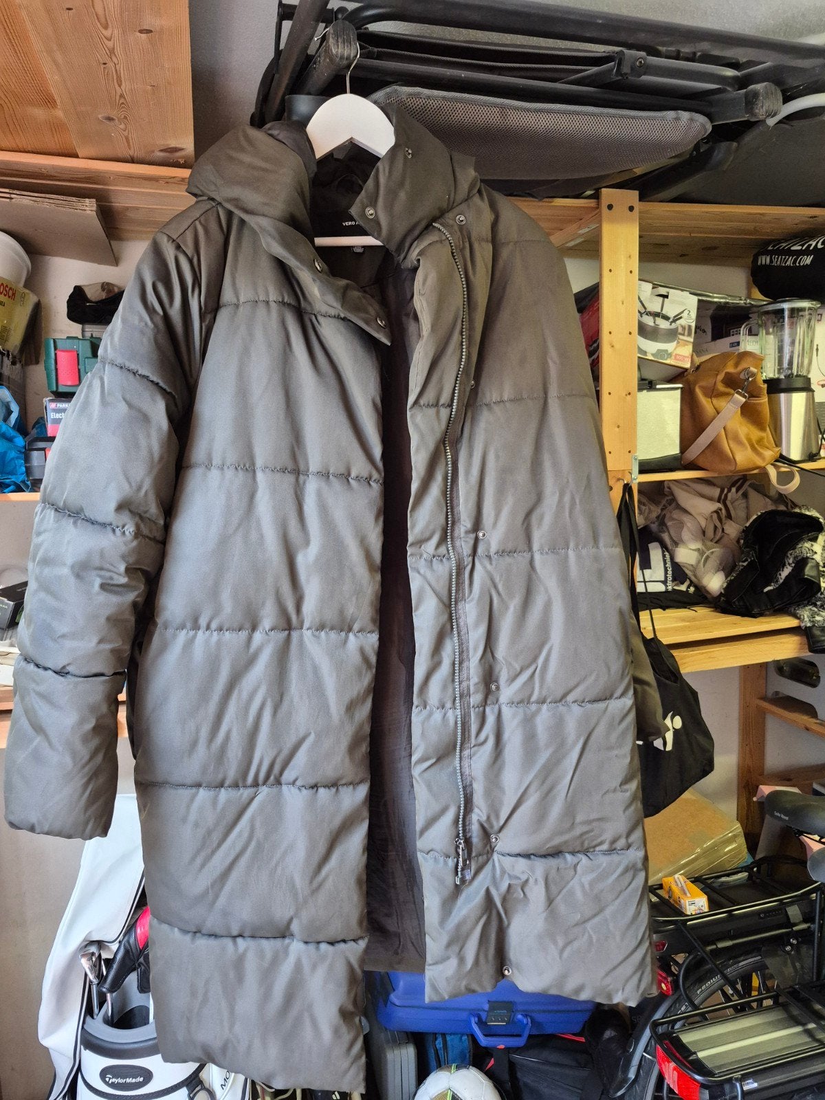 Vero Moda Dames Lange Winterjas - Maat M - Donkergroen, Vero Moda, Ophalen of Verzenden