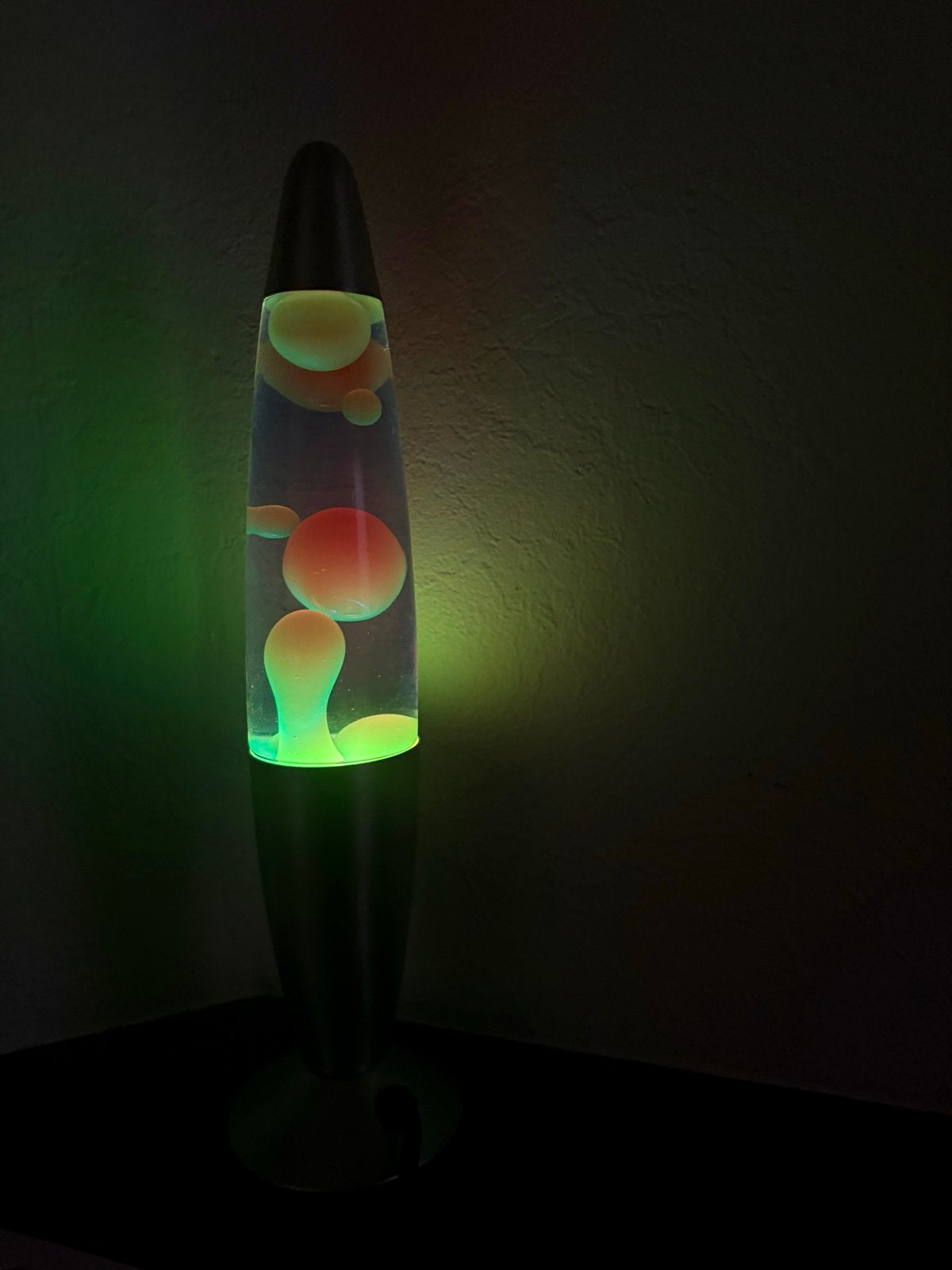 Lavalamp blauw/groen – werkend, Ophalen, Zo goed als nieuw, Metaal, Blauw
