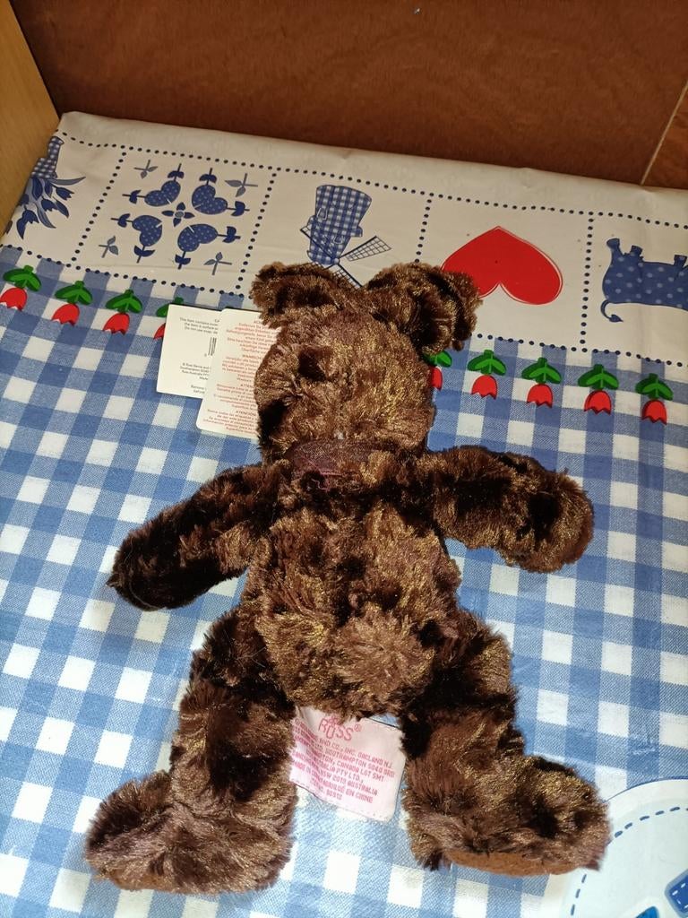 Konijn knuffel Chocolate 25 cm groot Rijss, Ophalen of Verzenden, Zo goed als nieuw, Konijn