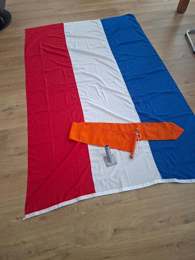 Nederlandse vlag 150 x 220, Ophalen of Verzenden, Nieuw