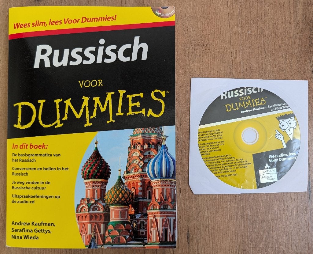 Taalcursus Russisch - Russisch voor Dummies + CD, Ophalen of Verzenden, Zo goed als nieuw, Andrew Kaufman, Seafima Gettys, Nina Wieda