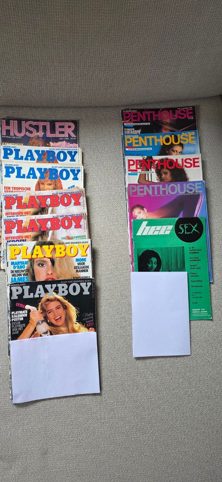 Vintage Playboy, Penthouse en Hustler magazines, Ophalen of Verzenden, Gelezen, Overige typen