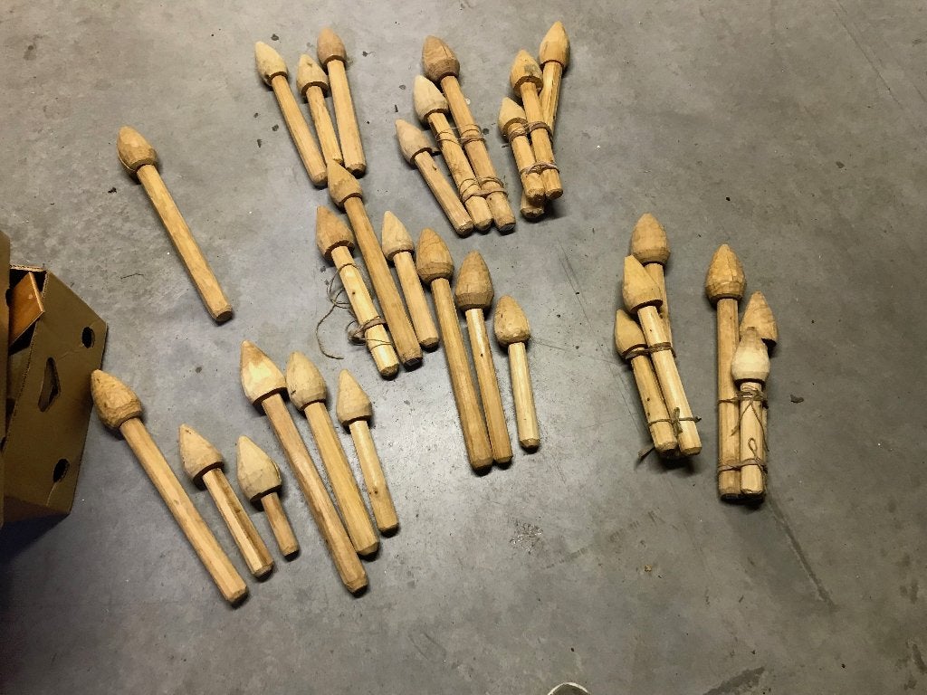 tuin paddestoelen van hout, Ophalen, Nieuw, Hout