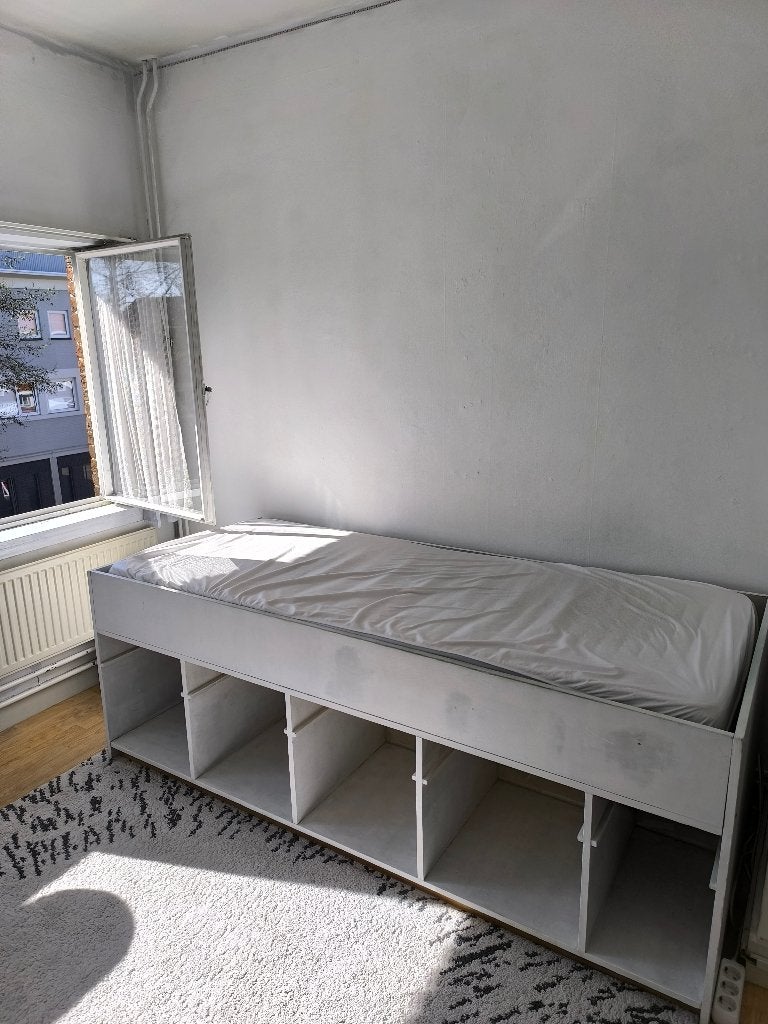 Bed, Ophalen, 85 tot 100 cm, Gebruikt, Matras