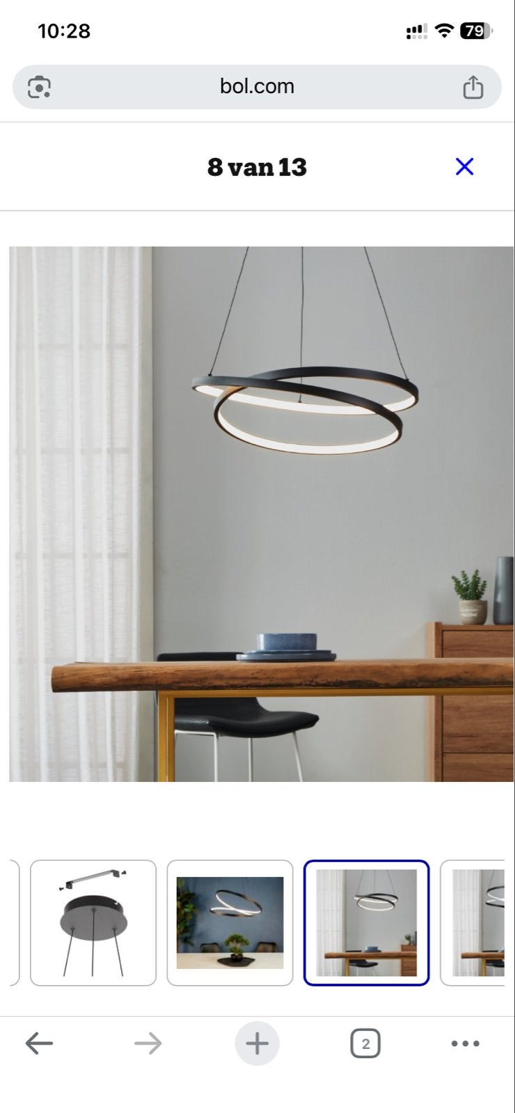 EGLO Ruotale hanglamp - Nieuw, 55cm diameter, Ophalen of Verzenden, Nieuw, Metaal, 50 tot 75 cm