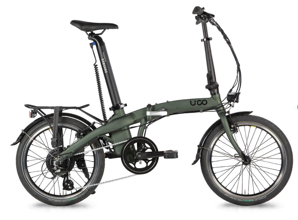 NIEUW U•GO elektrische vouwfiets Dare Ed7 20" 250W GROEN, Fietsen en Brommers, Fietsen | Vouwfietsen, 20 inch of meer, Versnellingen