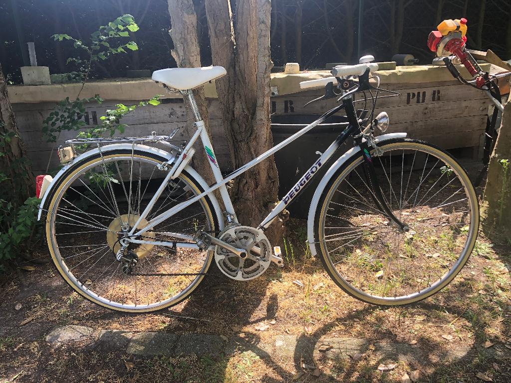 Vintage Peugeot dames/kinder fiets, Fietsen en Brommers, Fietsen | Dames | Damesfietsen, Gebruikt, Velgrem, Versnellingen, Minder dan 47 cm