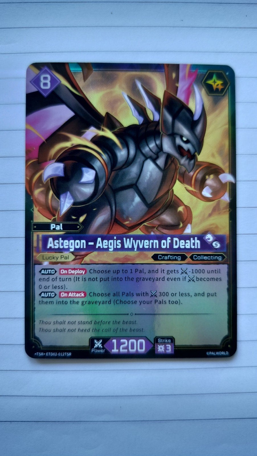 Palworld Astegon – Aegis Wyvern of Death TSR ETD02-012TSR, Ophalen of Verzenden, Zo goed als nieuw