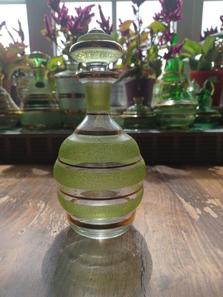 Booms Glas Karaf Groen Goud (21x10 cm), Verzenden