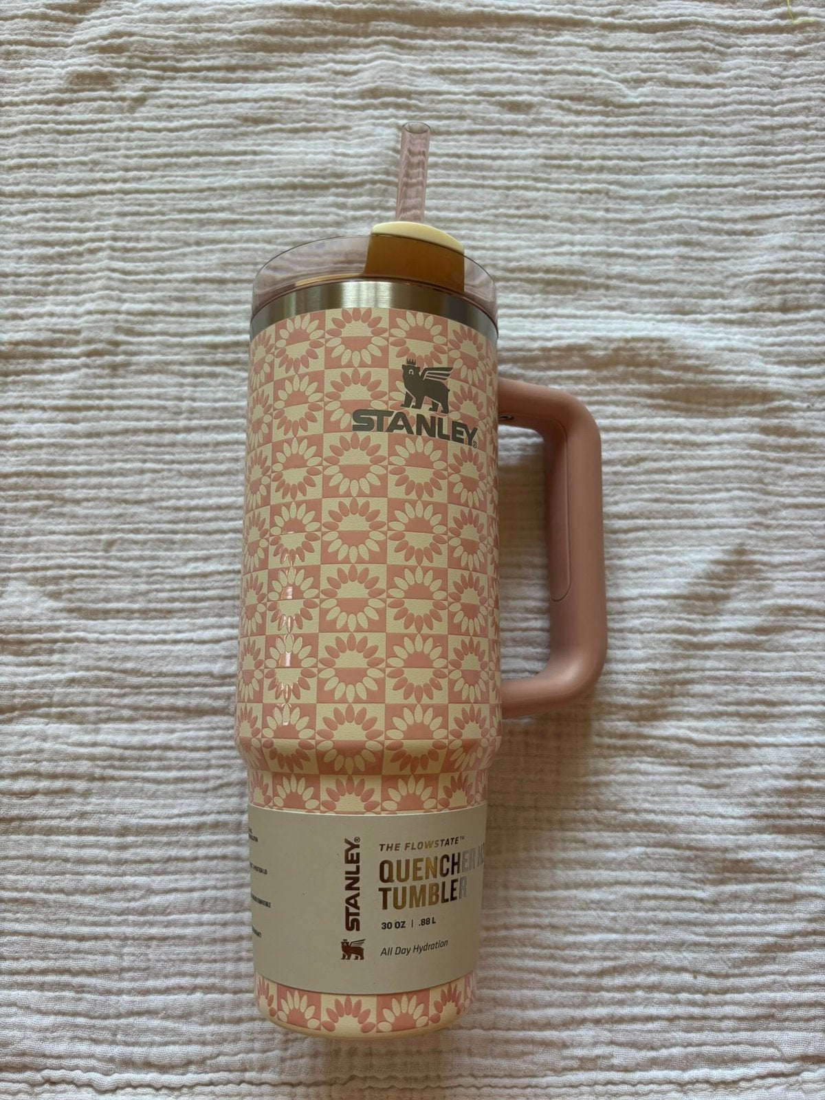NIEUW! Stanley sunflower beker cup fles drinkfles 0.88L 30OZ, Ophalen of Verzenden, Nieuw