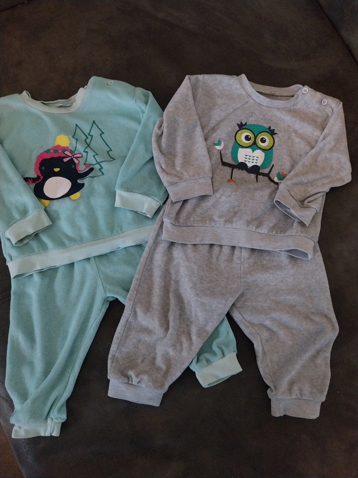 Badstof pyjama's maat 86, Ophalen of Verzenden, Zo goed als nieuw, Jongetje of Meisje, Nacht- of Onderkleding