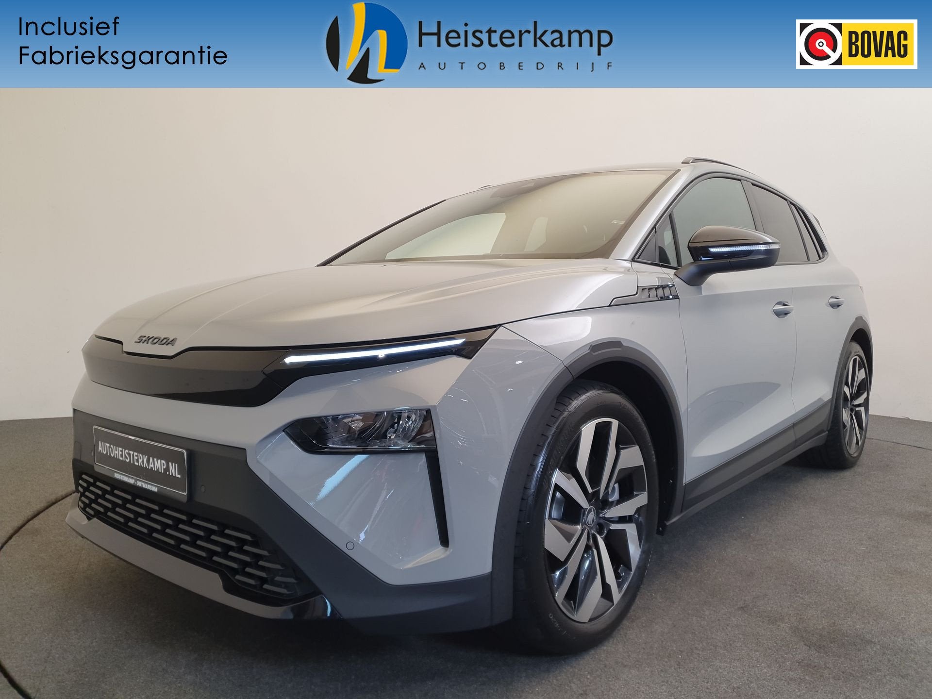 Skoda Elroq 85 Sportline 286pk Wegklapbare trekhaak, Camera, Auto's, Skoda, Automaat, 12 maanden, Achterwielaandrijving, Zwart