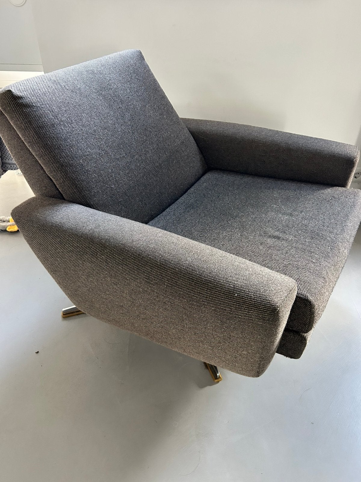 Vintage design relaxfauteuil jaren 60/70 – draaibaar, Gebruikt, Design, 75 tot 100 cm, Ophalen of Verzenden