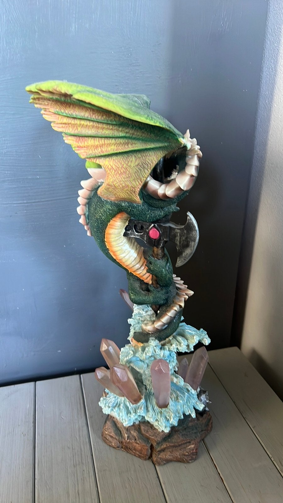 Draak dragon beeld handpainted 40 cm Aga Magic Holland col, Ophalen of Verzenden, Zo goed als nieuw, Fantasy