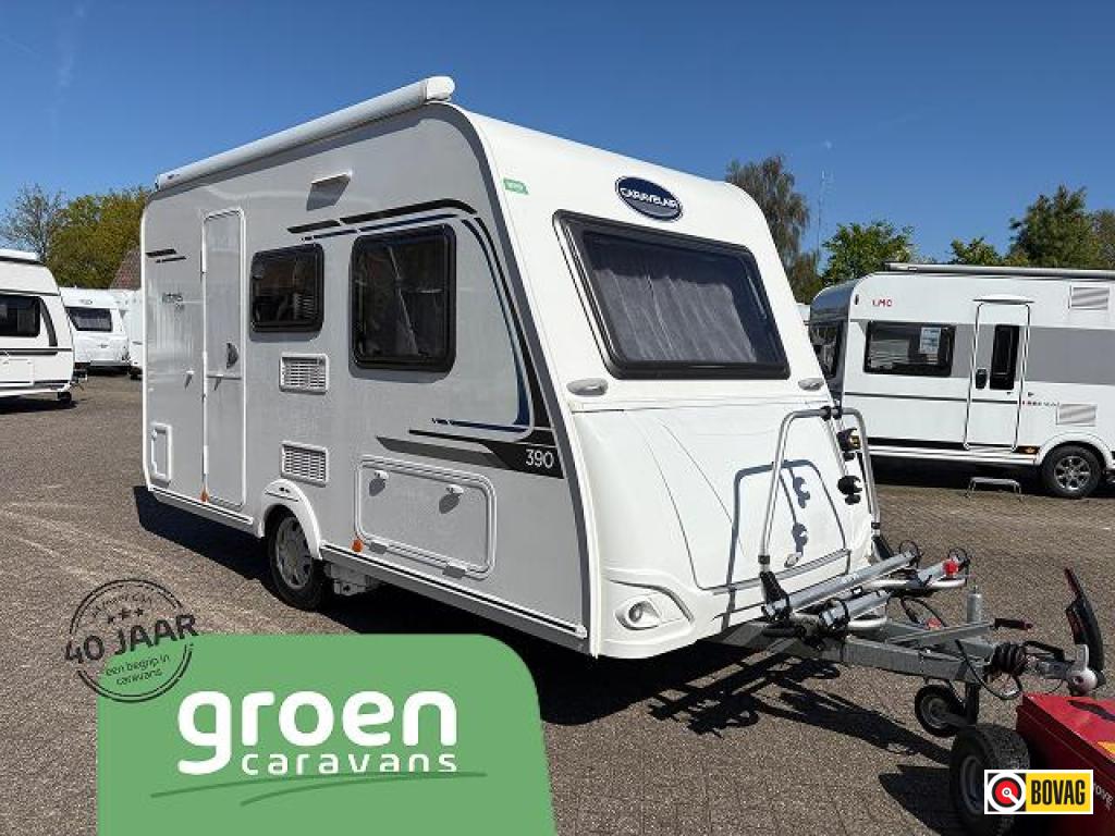 Caravelair Antares Style 390 met mover en luifel, Caravans en Kamperen, Caravans, Schokbreker, Bedrijf, Treinzit, 750 - 1000 kg