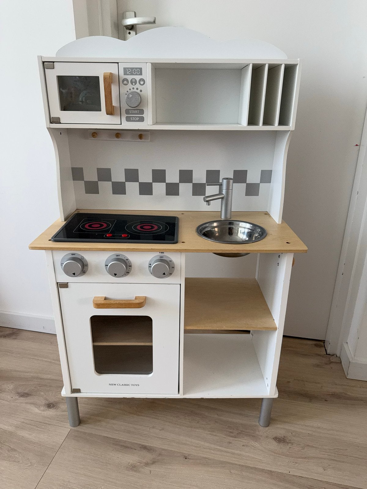 New Classic Toys Houten Speelkeuken met Oven en Magnetron, Ophalen, Gebruikt, Hout, Speelkeuken