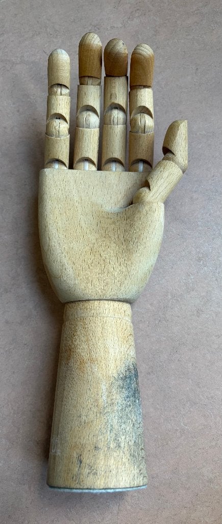 Houten tekenhand (30 cm), Hobby en Vrije tijd, Tekenen, Ophalen of Verzenden, Gebruikt, Overige typen
