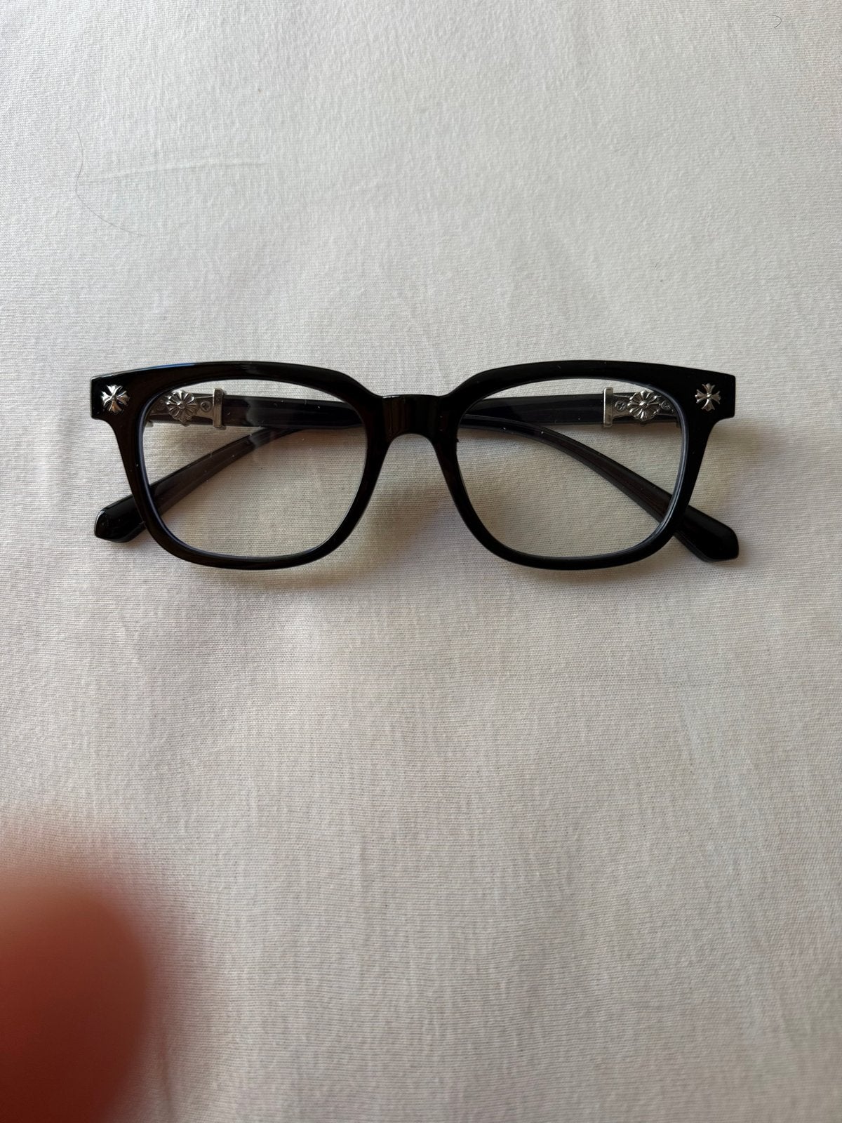 Chrome Hearts Bril - Zwart met zilveren details, Overige merken, Zwart, Ophalen of Verzenden, Zo goed als nieuw