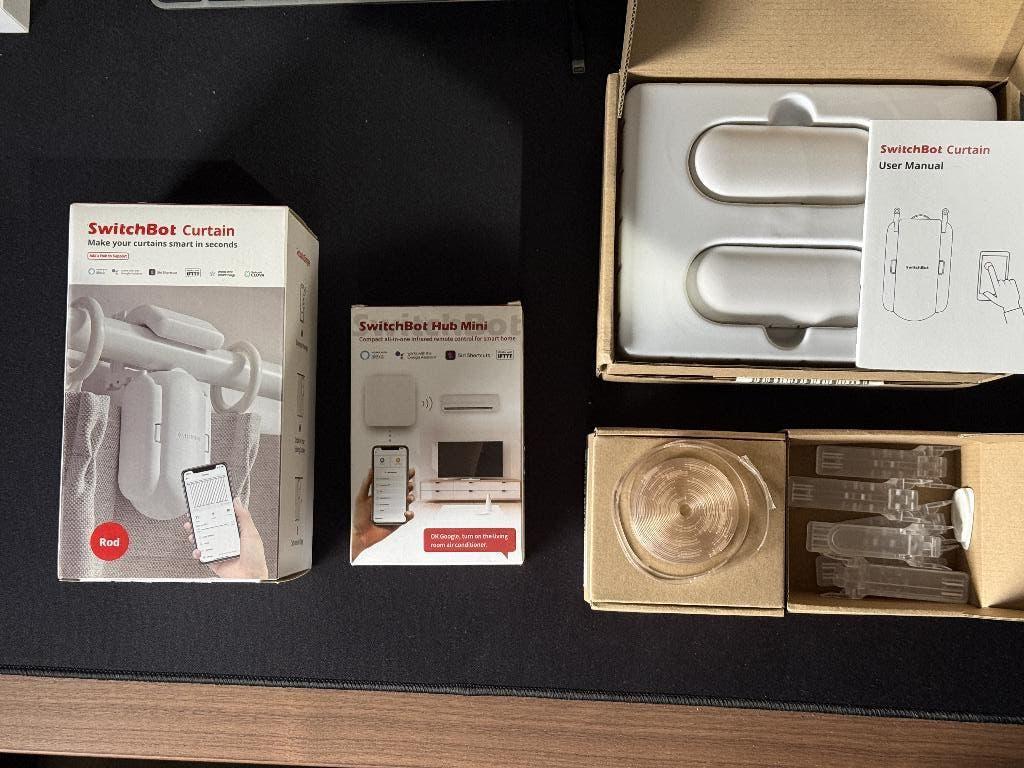 SwitchBot Curtain U-Rail set + Hub Mini NIEUW, Overige stijlen, Nieuw, Kunststof, Ophalen of Verzenden