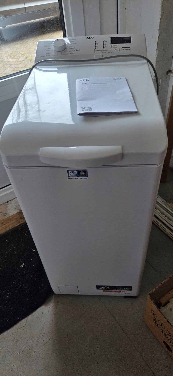 AEG wasmachine prosense Serie 6000, Ophalen, Zo goed als nieuw, 1200 tot 1600 toeren, 85 tot 90 cm