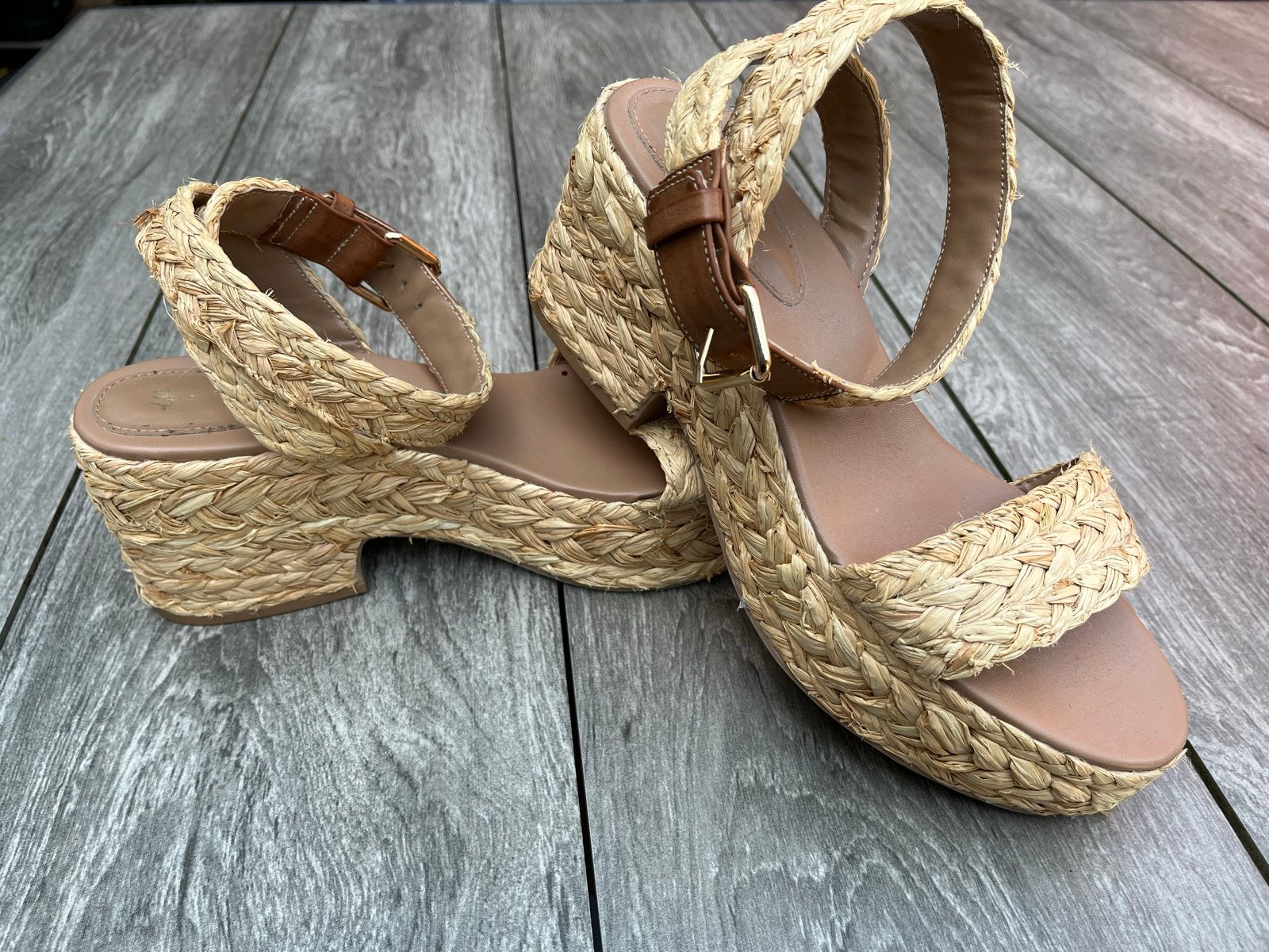 🌞H&M Espadrille Sandalen Mt 41 zgan mooie vakantie sandalen, Beige, Zo goed als nieuw, Sandalen of Muiltjes, Ophalen of Verzenden
