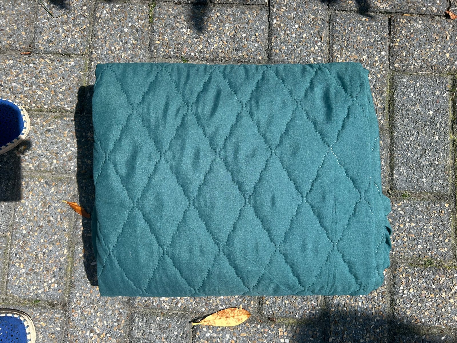 Groen gewatteerd deken/sprei, 100 tot 150 cm, Nieuw, Ophalen of Verzenden, 150 tot 200 cm