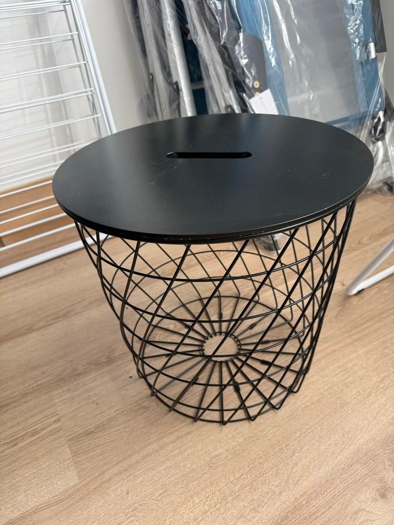 IKEA Kvistbro opbergtafel zwart, Huis en Inrichting, Ophalen, Gebruikt, Zwart, Metaal