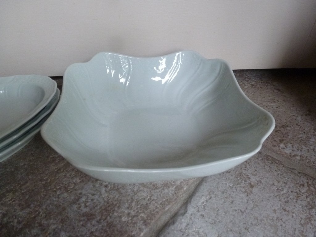 Schaal en bijlageschaaltjes Seladon, Gebruikt, Overige merken, Klassiek, Ophalen of Verzenden