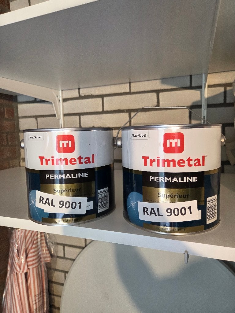 Trimetal Permaline Superieur RAL9001, Ophalen, Wit, Nieuw, Lak