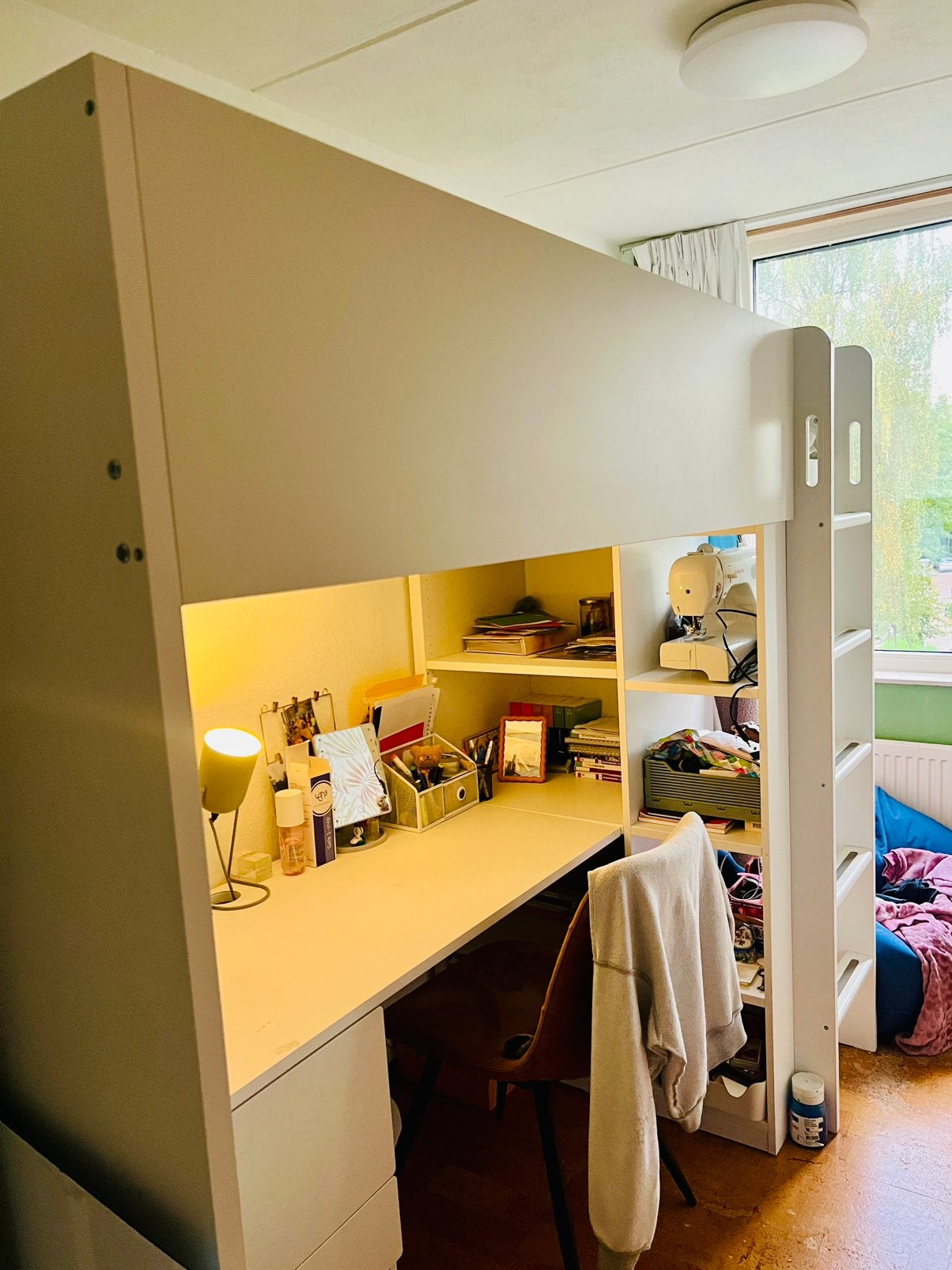 Smastad hoogslaper te koop 90x200, wit, Huis en Inrichting, Ophalen, Eenpersoons, Zo goed als nieuw, 90 cm