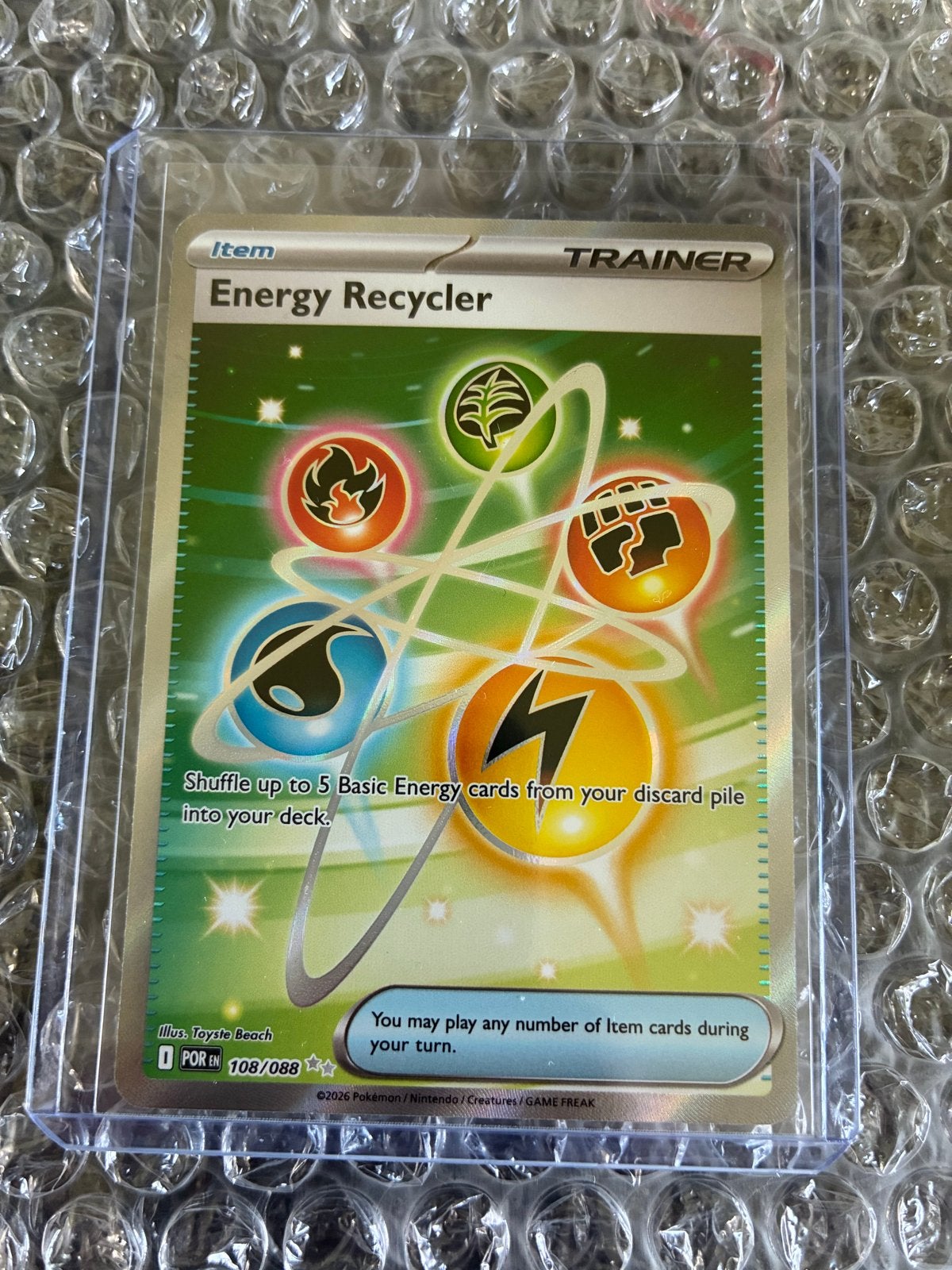 Pokémon TCG Energy Recycler Trainer Kaart - Nieuwstaat, Hobby en Vrije tijd, Verzamelkaartspellen | Pokémon, Ophalen, Nieuw, Losse kaart