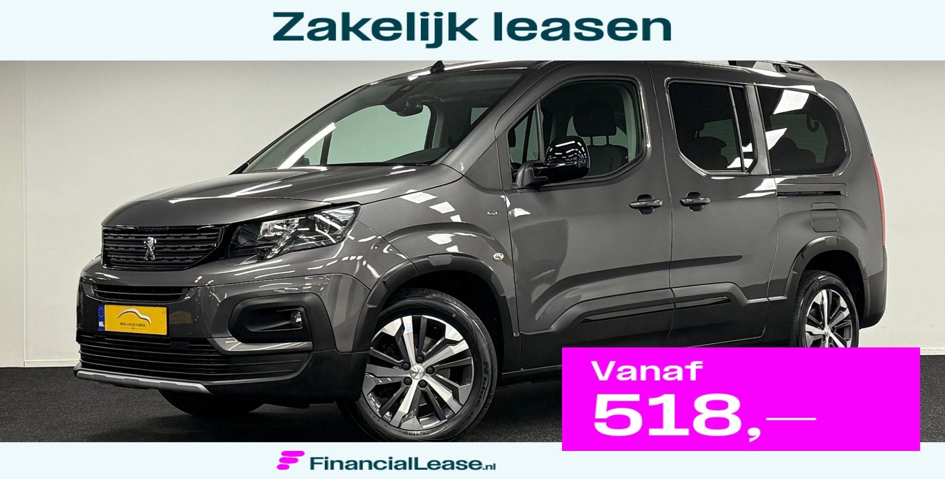 Peugeot Rifter Long 1.2 Puretech GT-line*Automaat* 7persoons, Stof, Gebruikt, Zwart, 1199 cc