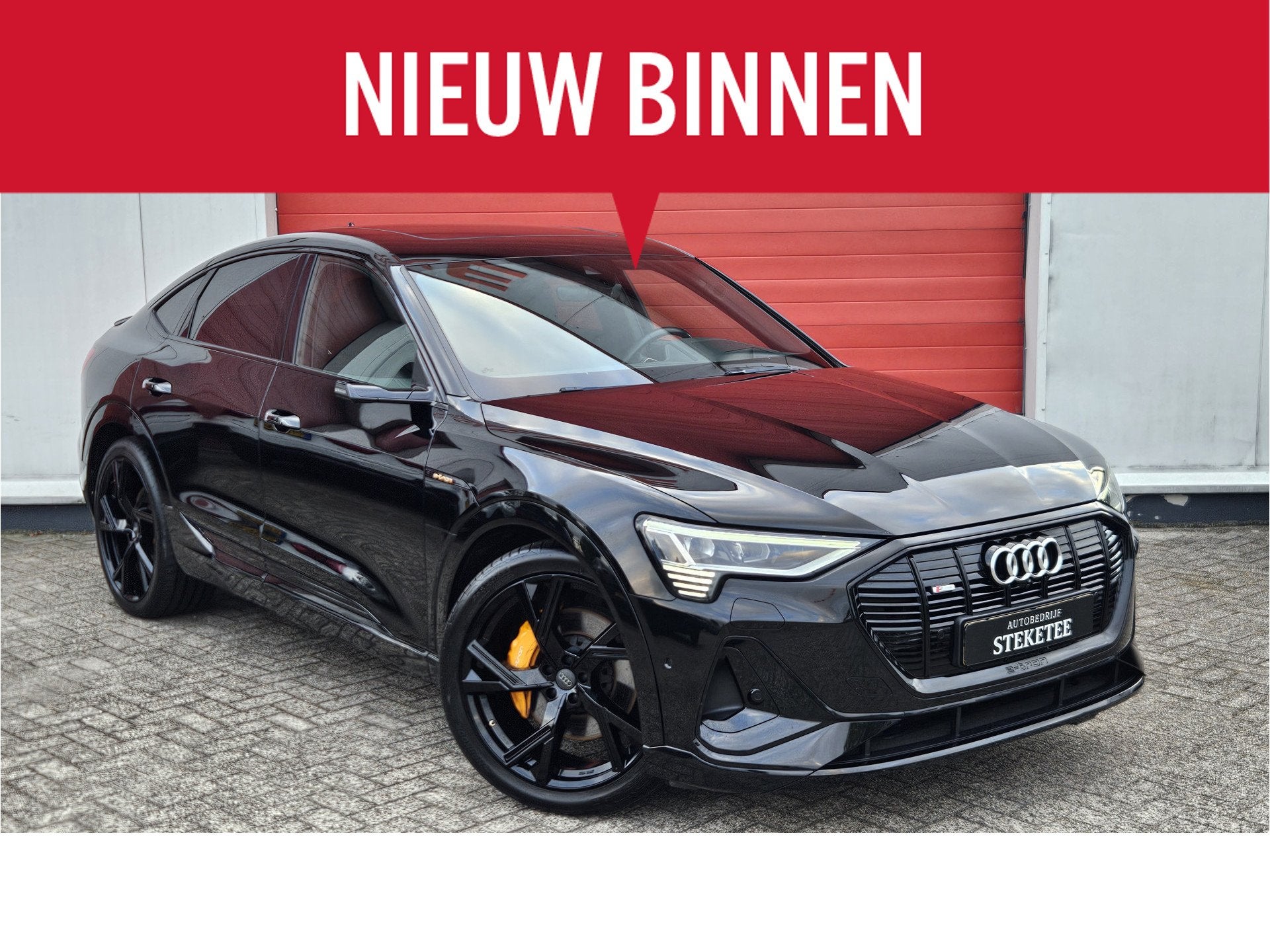 Audi e-tron Sportback 55 quattro S edition 95 kWh | PANO | B, Zwart, 192 pk, Zwart, Leder