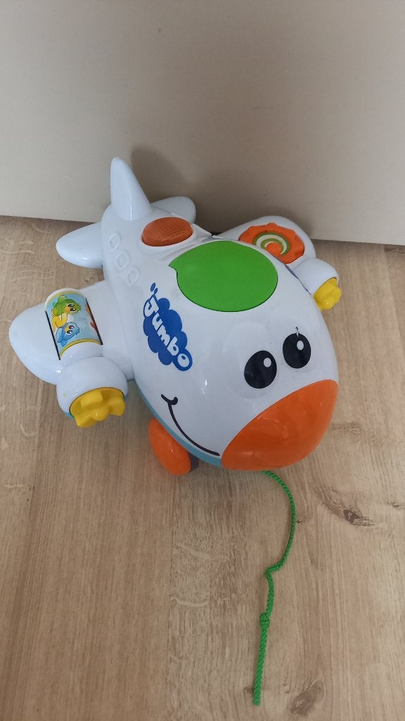 Jumbo vliegtuigje met licht en geluid 0-3 jaar, Ophalen of Verzenden, Gebruikt, Met licht
