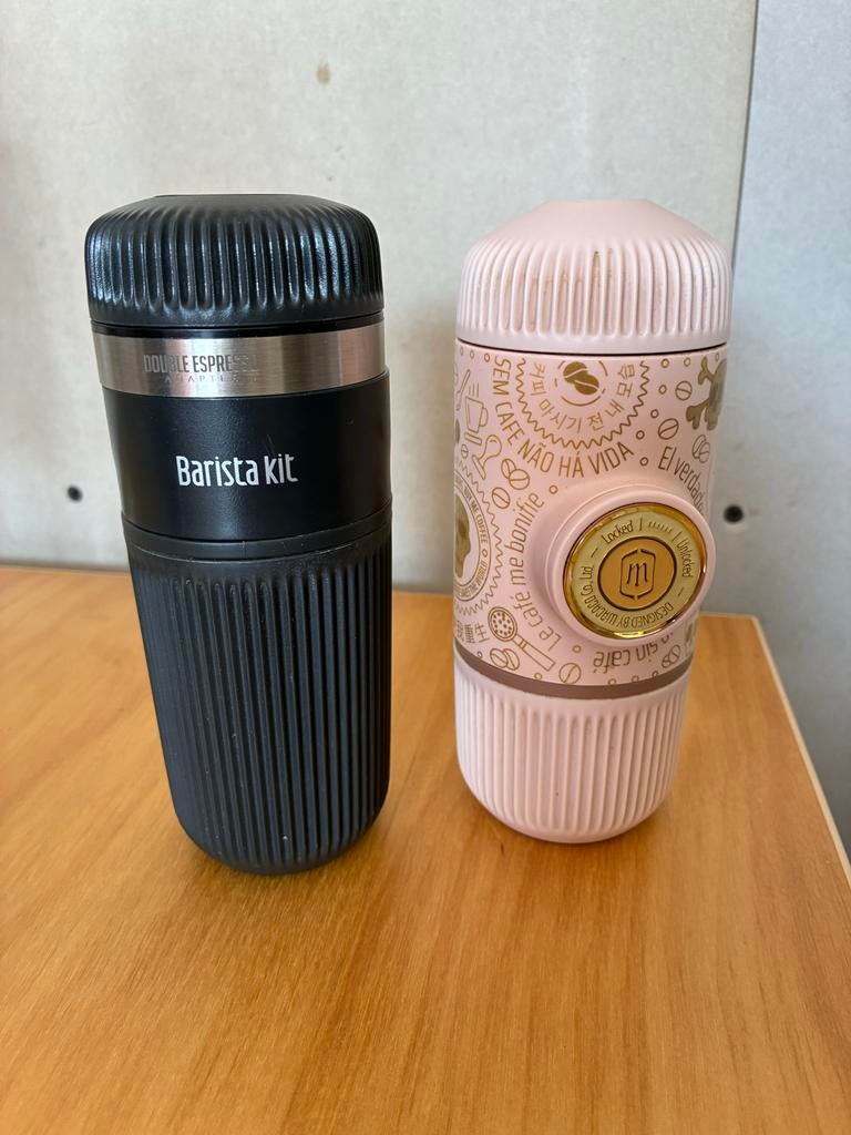 Wacaco Nanopresso Speciale Editie met Barista Kit, Gebruikt, Espresso apparaat, Gemalen koffie, Ophalen of Verzenden