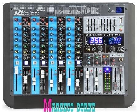 Mengpaneel, 12-Kanalen Mixer Professionele Analoog PDM-S1204, Info@marbeco.nl, Power Dynamics, Nieuw, Overige instrumenten
