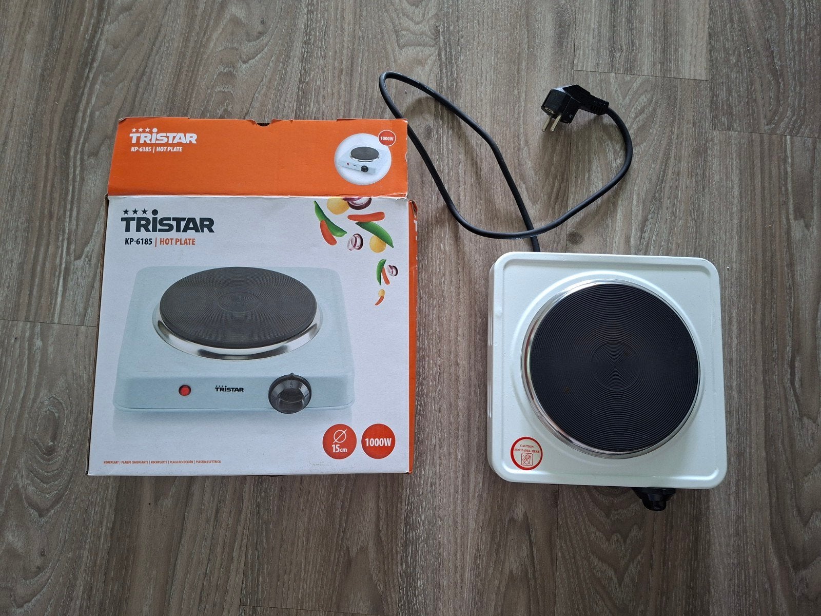 Tristar KP-6185 Kookplaat, Witgoed en Apparatuur, 3 kookzones of minder, Ophalen of Verzenden, Zo goed als nieuw, Vrijstaand