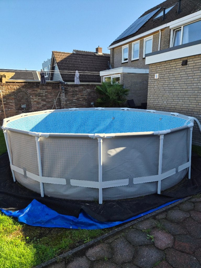 Zwembad inclusief pomp, trap en stofzuiger, Ophalen, 80 tot 120 cm, Rond, 300 cm of meer