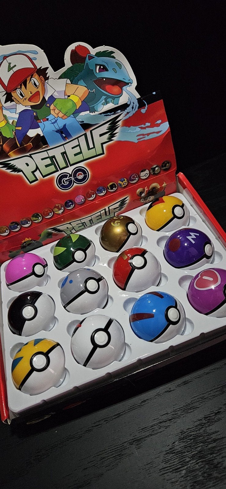 Petelf Go Pokéballen Set - 12 stuks, Ophalen of Verzenden, Gebruikt, Overige typen
