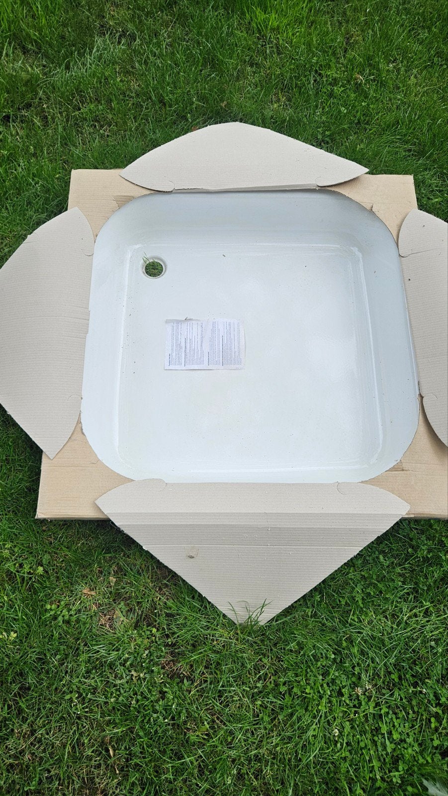 Nieuwe douchebak 90x90x14 cm, wit, Ophalen