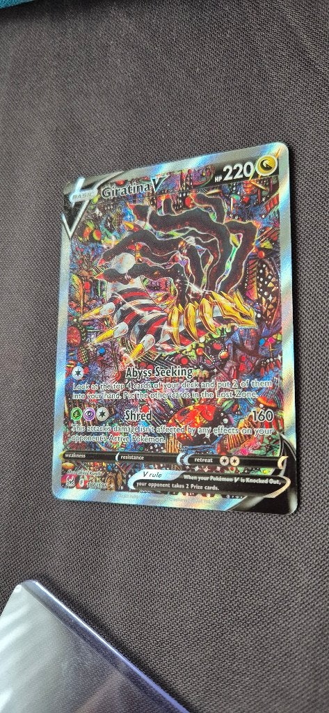 Giratina V (LOR 186) Lost Origin, Ophalen of Verzenden, Zo goed als nieuw, Losse kaart, Foil