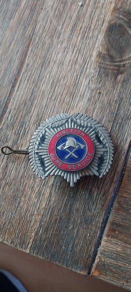 Vintage Brandweer Embleem 'Kinleith Fire Service', Ophalen of Verzenden