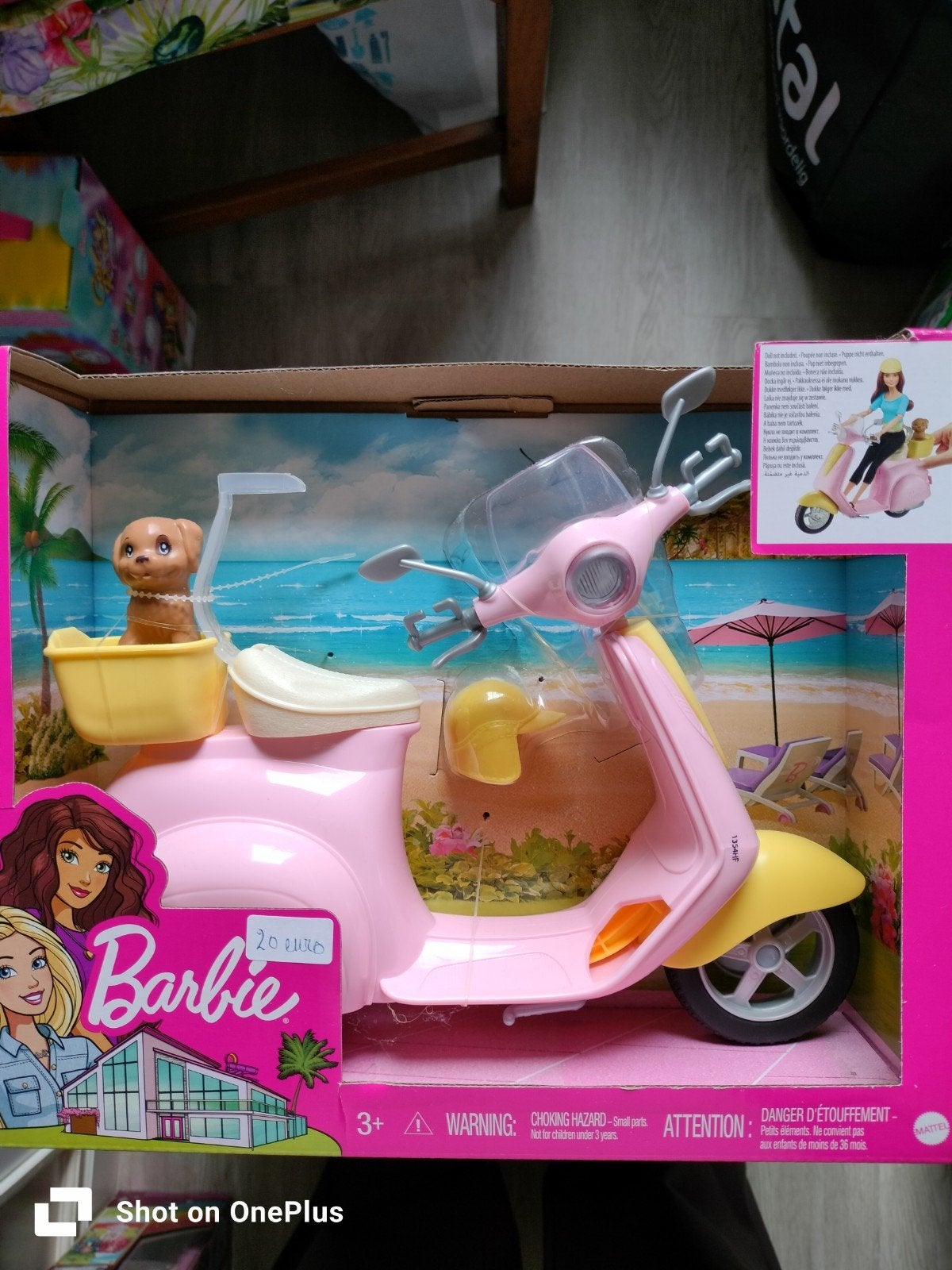 Barbie Scooter met hondje - Nieuw in doos, Kinderen en Baby's, Ophalen of Verzenden, Nieuw, Barbie